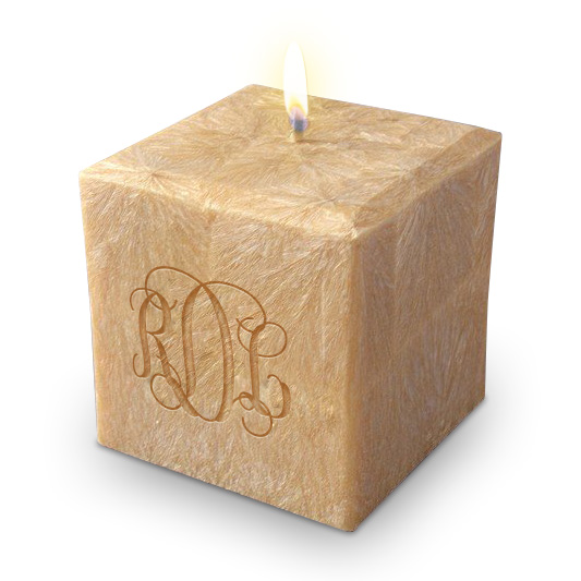 Engraved Monogram Candle